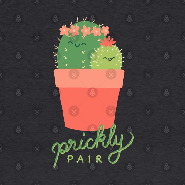 Prickly Pair Cactus Couple by Abbilaura